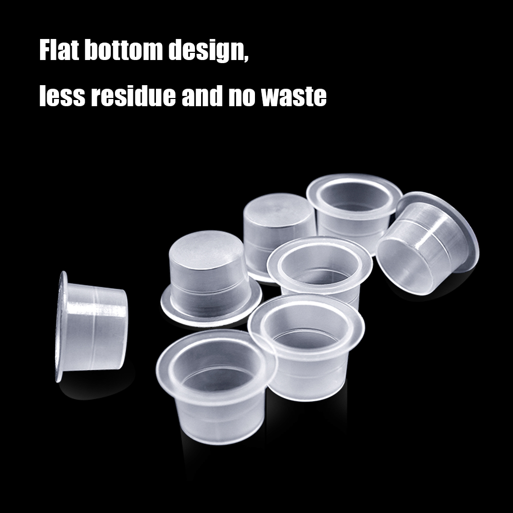 Best of 100Pcs Plastic Tattoo Ink Cups For Permanent Tattoo Makeup Eyebrow Makeup Pigment Container Caps Disposable Accessories 9MM Reviews & Tips - Image 5