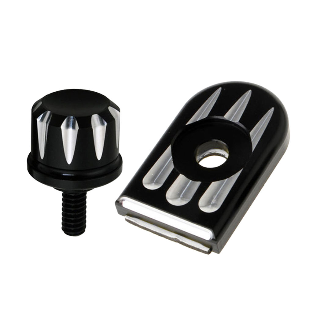 Aluminum Fender Seat Bolt Tab Screw Mount Knob Edge Cut Cover For Harley C Type