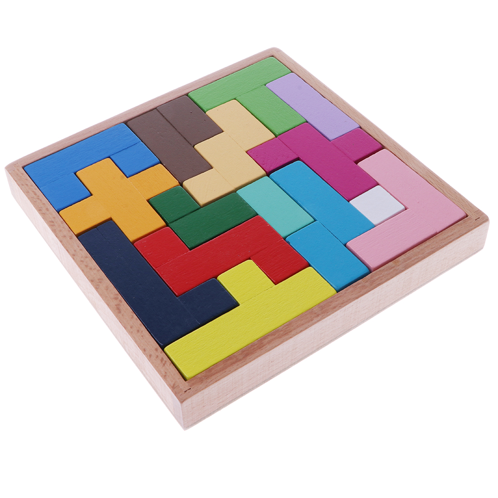Wooden Tangram  Puzzle Blocks Game Kids/Baby Developmental Toy Gifts