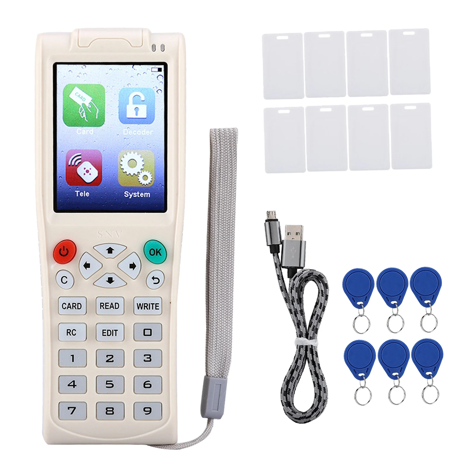 Handheld RFID Card Reader Writer Copier Duplicator Recordable Access Control System for ID Card 4100, 8265, 5200, 5577, 8268