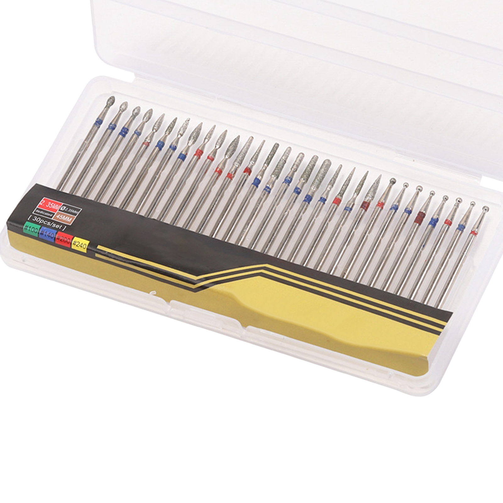 Brocas de Aço Conjunto para Remover Peças Prego Tungstênio Fresa Bit Manicure Pedicure Uso Doméstico Profissional 30 1 Beleza e saúde
