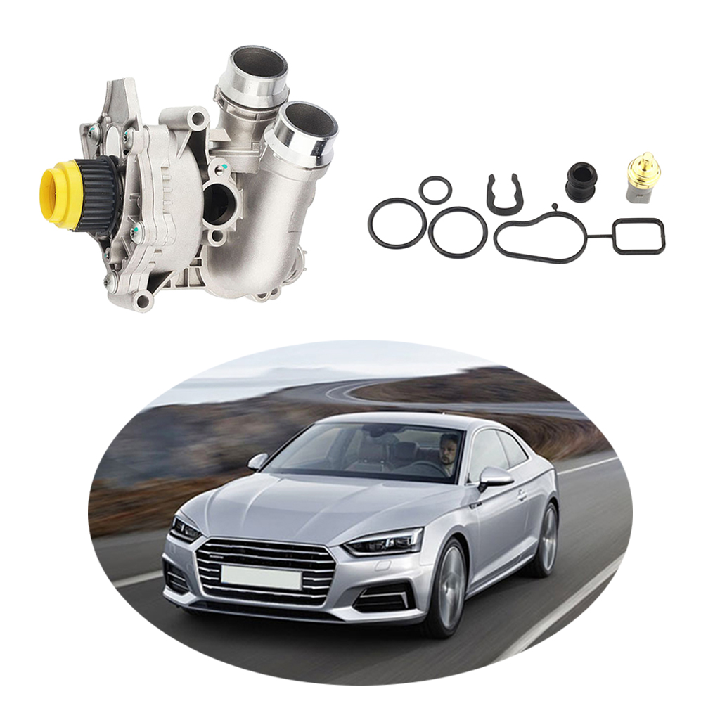 Aluminum Water Pump With Temperature Sensor Fit For Audi A3 A5 2.0L 06H121026AM 06H121026AB 06H121026CF 06H121026DD 06H121026BB
