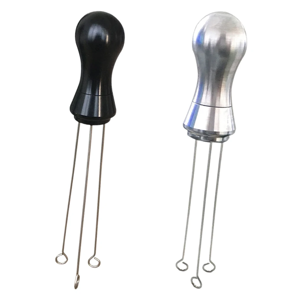 Stainless Steel Coffee Tamper Arc-Shaped Stitch Wider Stir Area Leveler Needle Type Tool Exquisite Design Easy Use Clean