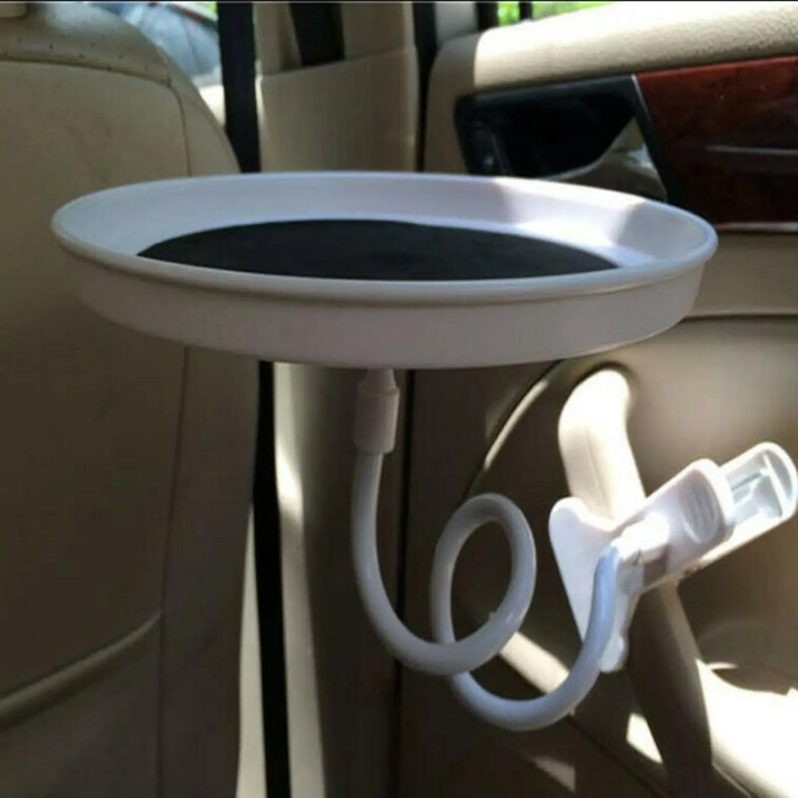 White Car Tray Food Drink Coffee Bottle Table Stand Holder Accessories