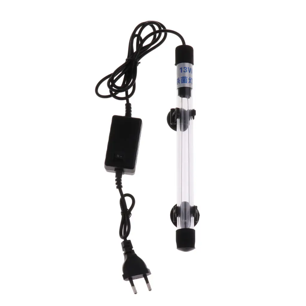 2xAquarium Fish Tank UV Ultraviolet Light Sterilizer Lamp Tube EU Plug 13W
