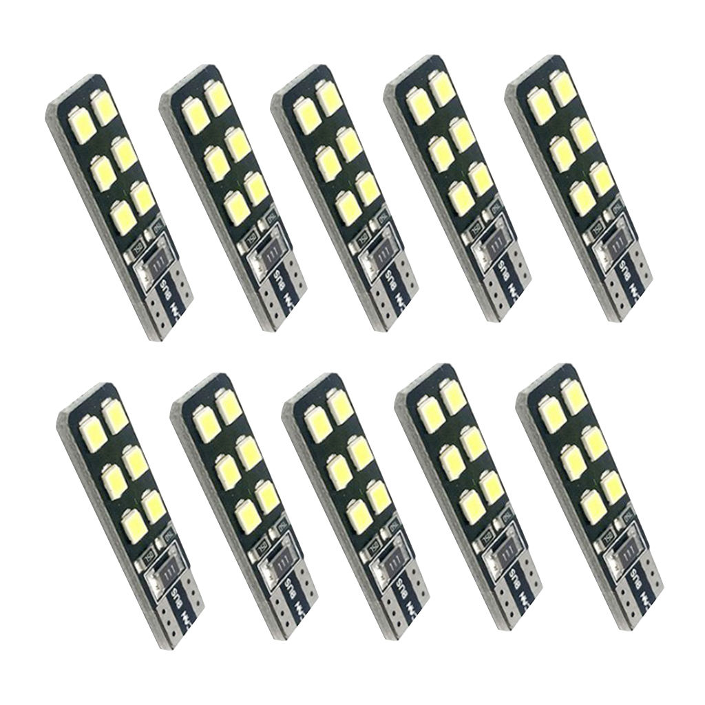 10pcs T10 2835 12SMD LED Car /Meter/Reading Light Width Lamp Bulbs White Conversion Kit