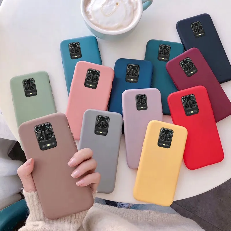phone pouches Soft Silicone Case for Xiaomi POCO X3 NFC candy colors luxury Case for Redmi Note 9 10 9S 9A 9C 8 Pro 8T 8A 8 7A 7 Mi  M3 cover mobile flip cover