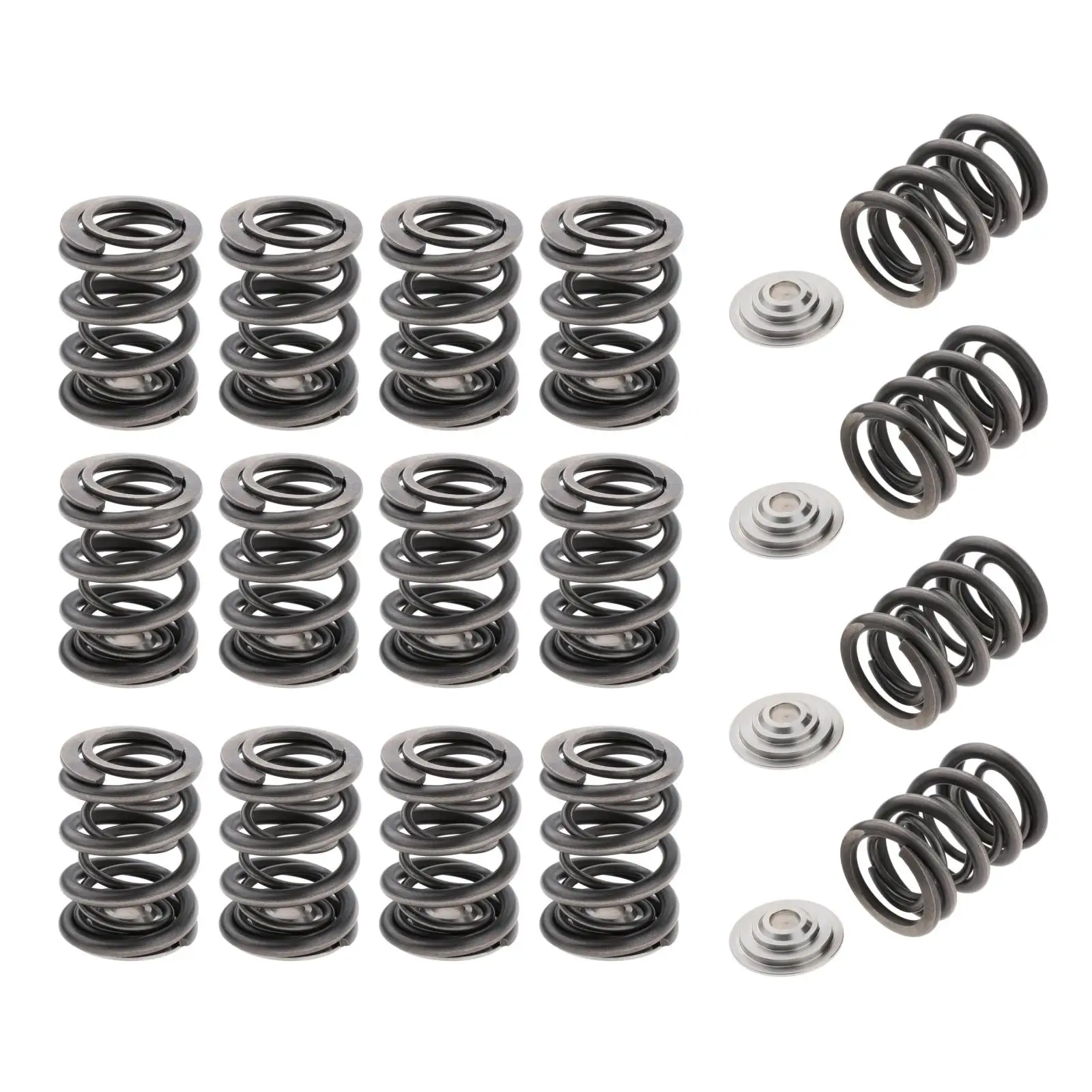 16Pcs Dual Valve Springs Retainers Set for Acura B18C5 B18C6 Professional