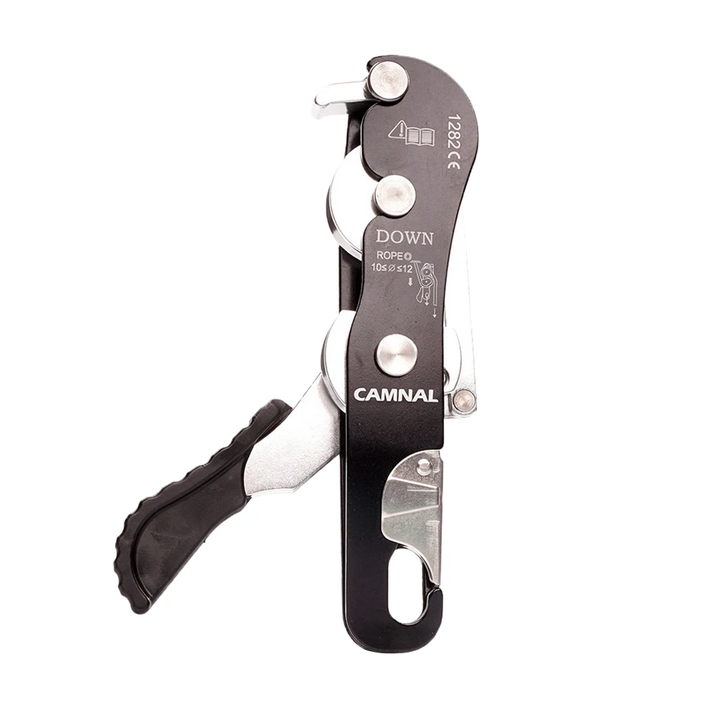 Self-braking Stop Descender Gear for 9-12mm Rope Climbing Caving Rappelling  Down Stop Device