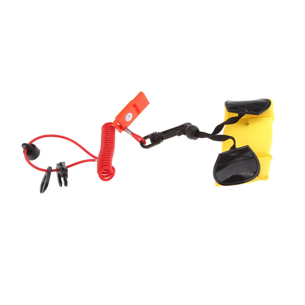 Engine Kill Stop Switch with Lanyard Accessories Coil Spiral Stretch Survival Whistle Travel Kits for Yachts