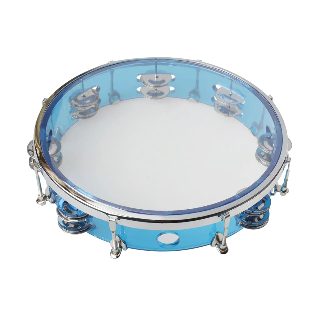 Tambourine With 6 Pairs Of Metallic Jingles, For Any Party, Dance 268x268x55 Mm