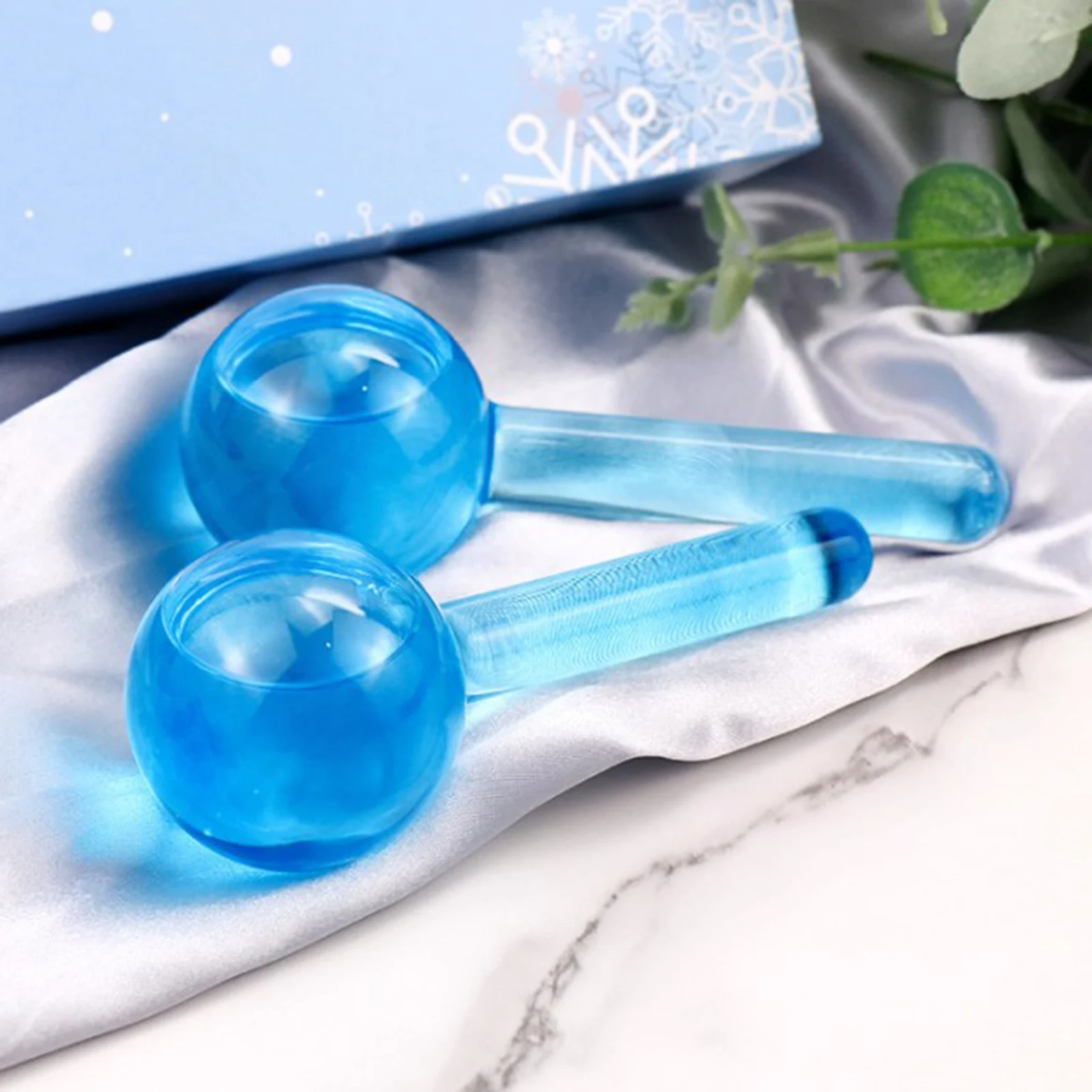 1 Pair Cooling Ice Globes Face Eye Massage Tool Massager for Daily Beauty Facial Ice Globes Ice Roller Cold Globes Eye Ball