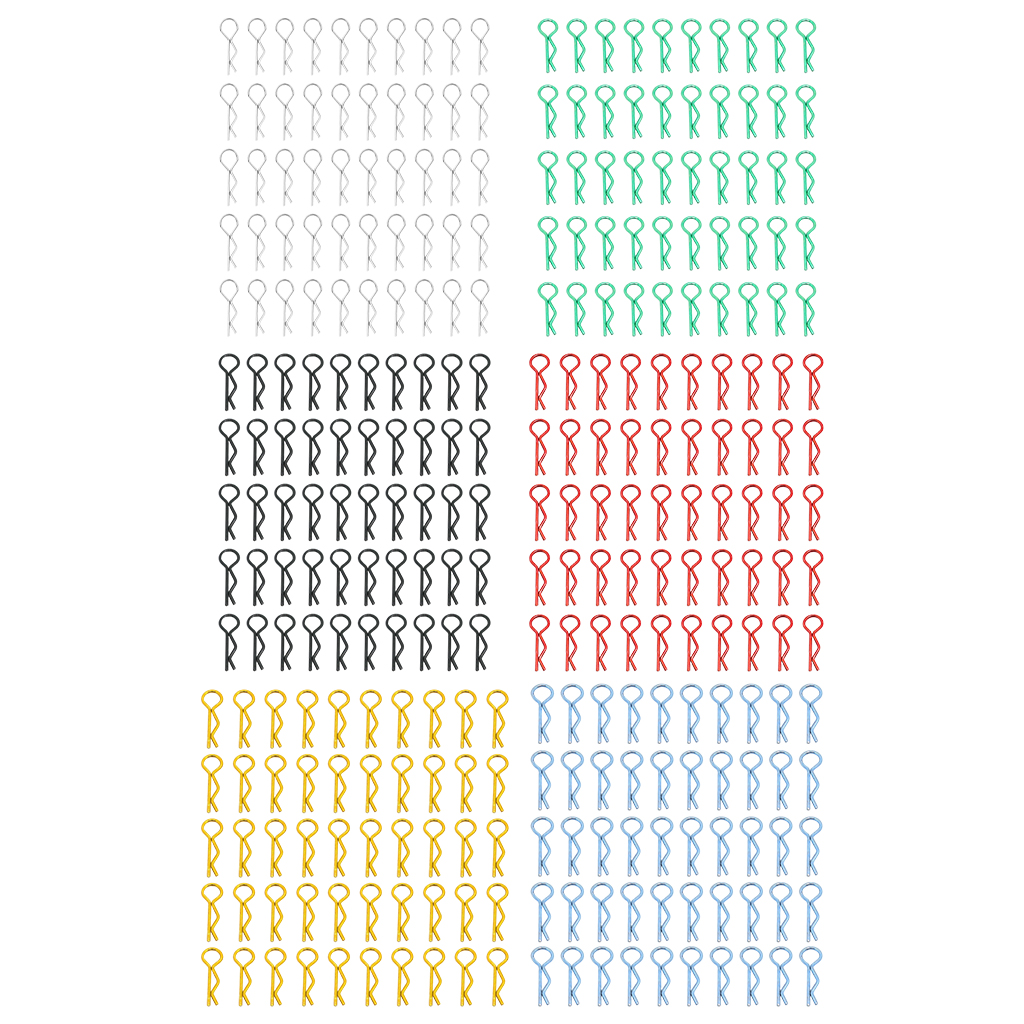 Set of 50 RC Body Shell Clips R Shape Universal for 1/10 1/12 1/16 Remote Control Truck Rcaing Model Car Spare Parts
