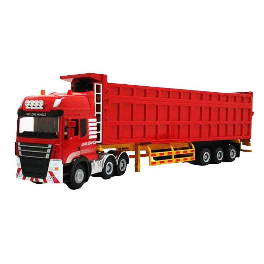 Simulation Engineering Semi-Trailer Truck Alloy Transport Dump Car Decoration
