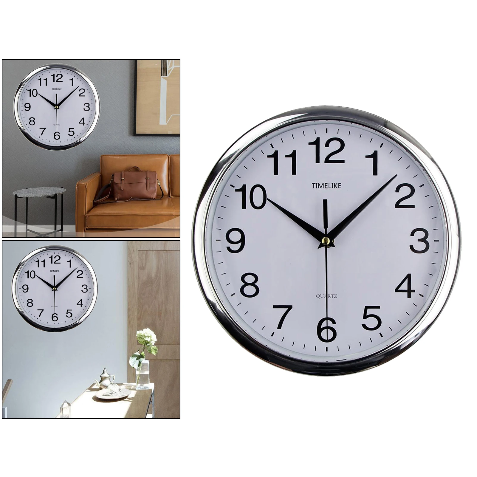 Modern Wall Clock Watches Silent Non Ticking Home Living Room Office Non Ticking Quilty Quartz