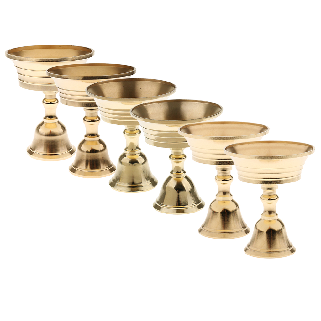 Ghee Lamp Holder Candle Holder Tibetan Brass Butter Oil Lamp Home Ornament 5-11cm