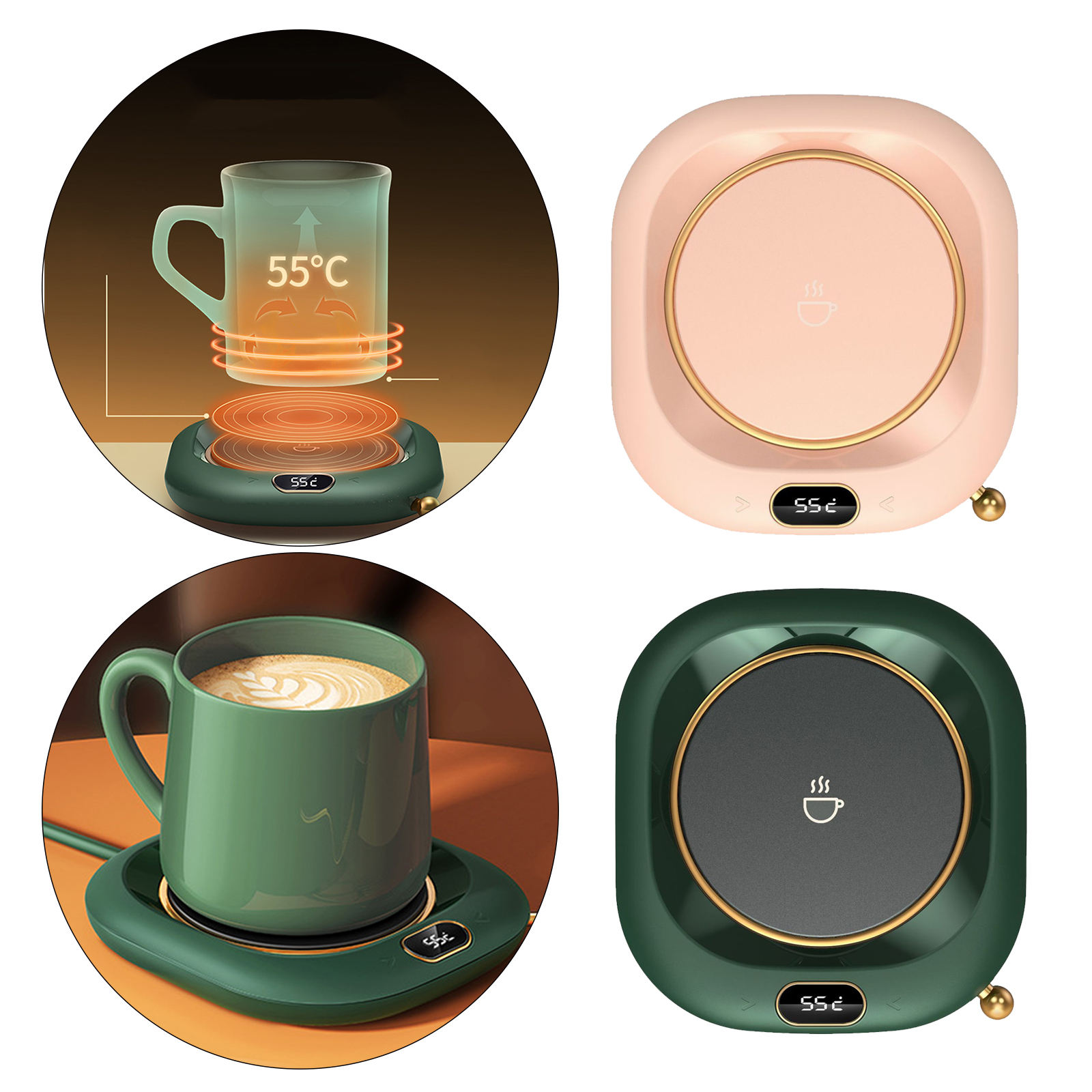 Coffee Mug Warmer Plate Mat Keep Beverage Soup Tea Milk Drink Heater Pad Touch Control Auto Shut off
