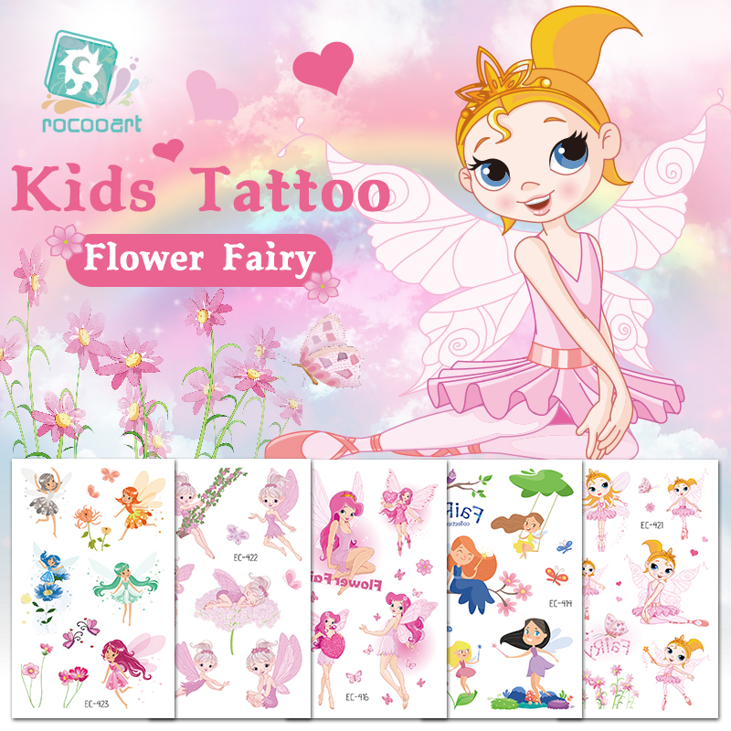 Best of Rocooart Flower Fairy Tattoo For Kids Cute Fake Taty Children Tatouage Temporaire Body Art Waterproof Temporary Tattoo Stickers Reviews & Tips