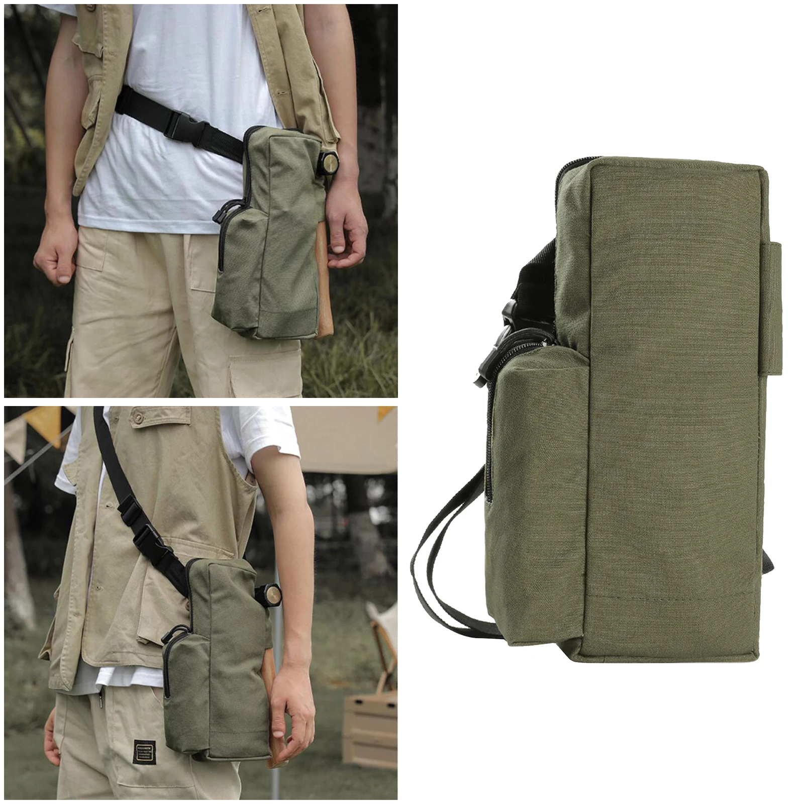 Portable Canvas Tent Peg Storage Bag Stakes Organizer Case Wind Rope Hammer Pouch Fishing Accessories