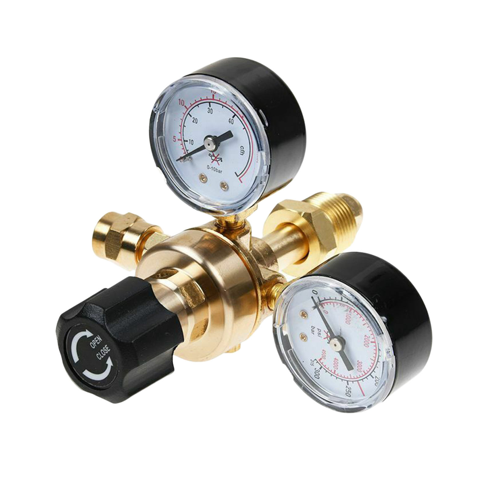 New Flow Meter Pressure Regulator Argon CO2 Pressure Reducer Pressure Reducing Valve Welding Gas , Black