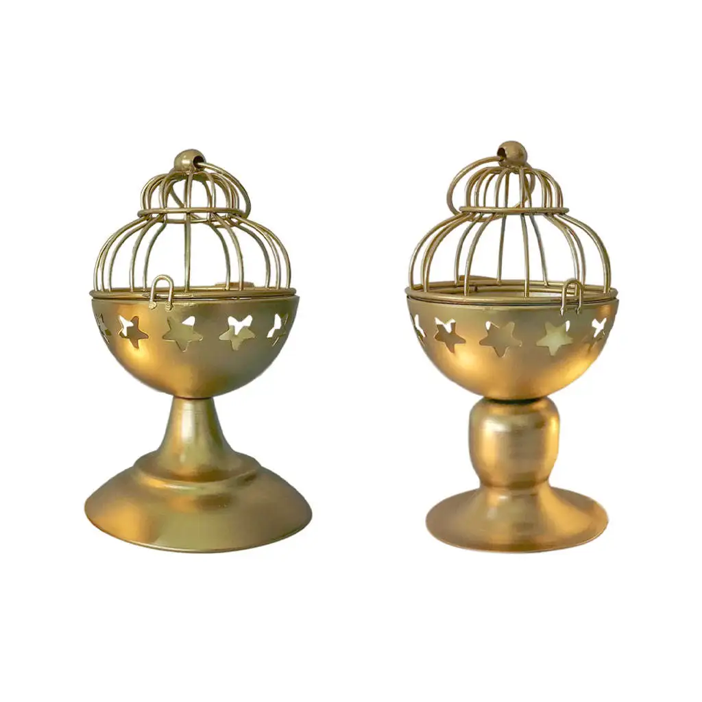 Bird Cage Candle Holder Vintage Chic Gold Candle Centerpieces Decorative Metal Candlestick for Table Party Baby Shower Wedding
