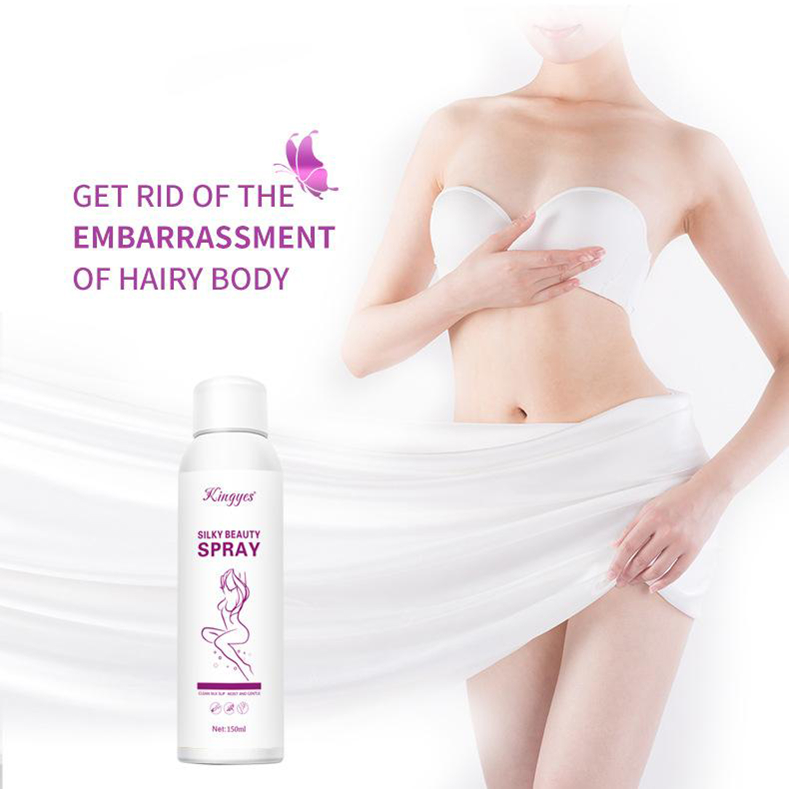  150ml Painless Hair Removal Spray Bubble Depilatory Mousse for Women