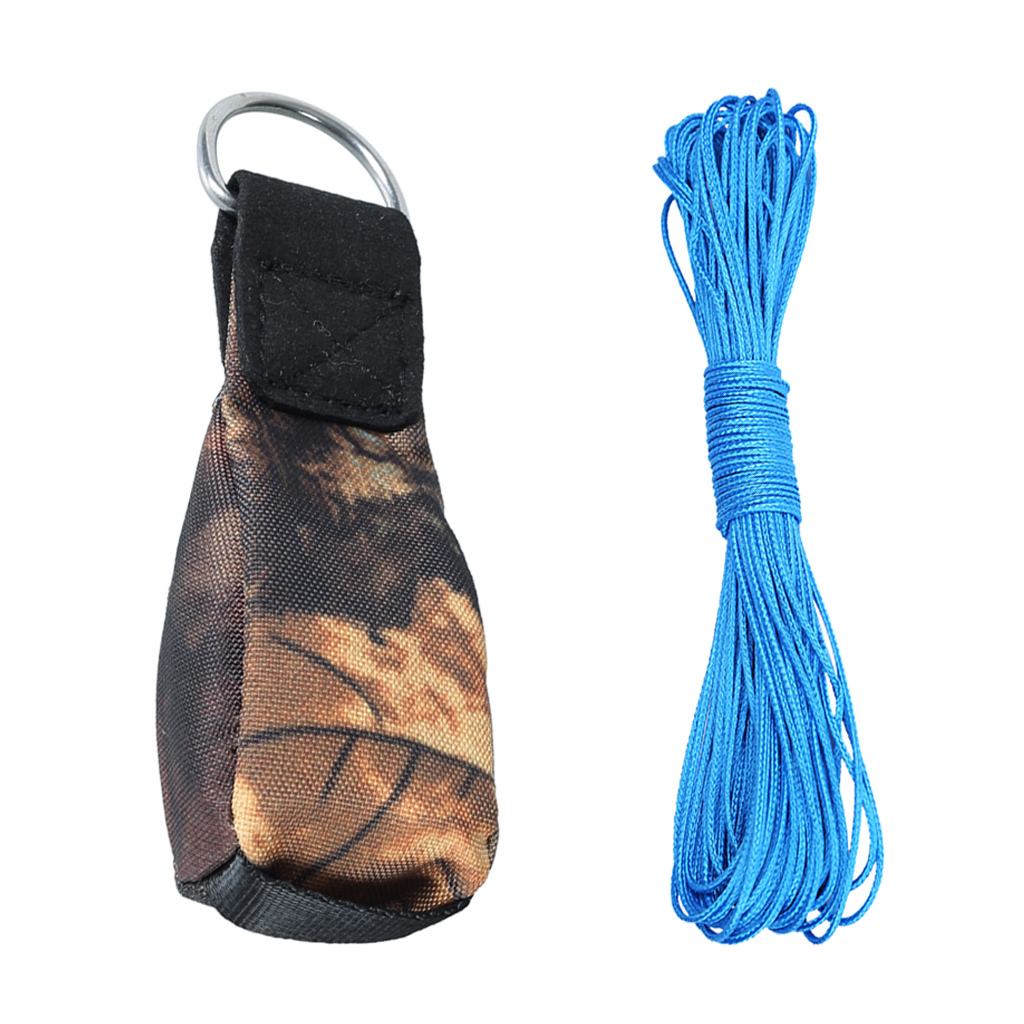 Nylon Outdoor Climbing Tree Arborist Throw Weight Bag +15m Rope Throw Line