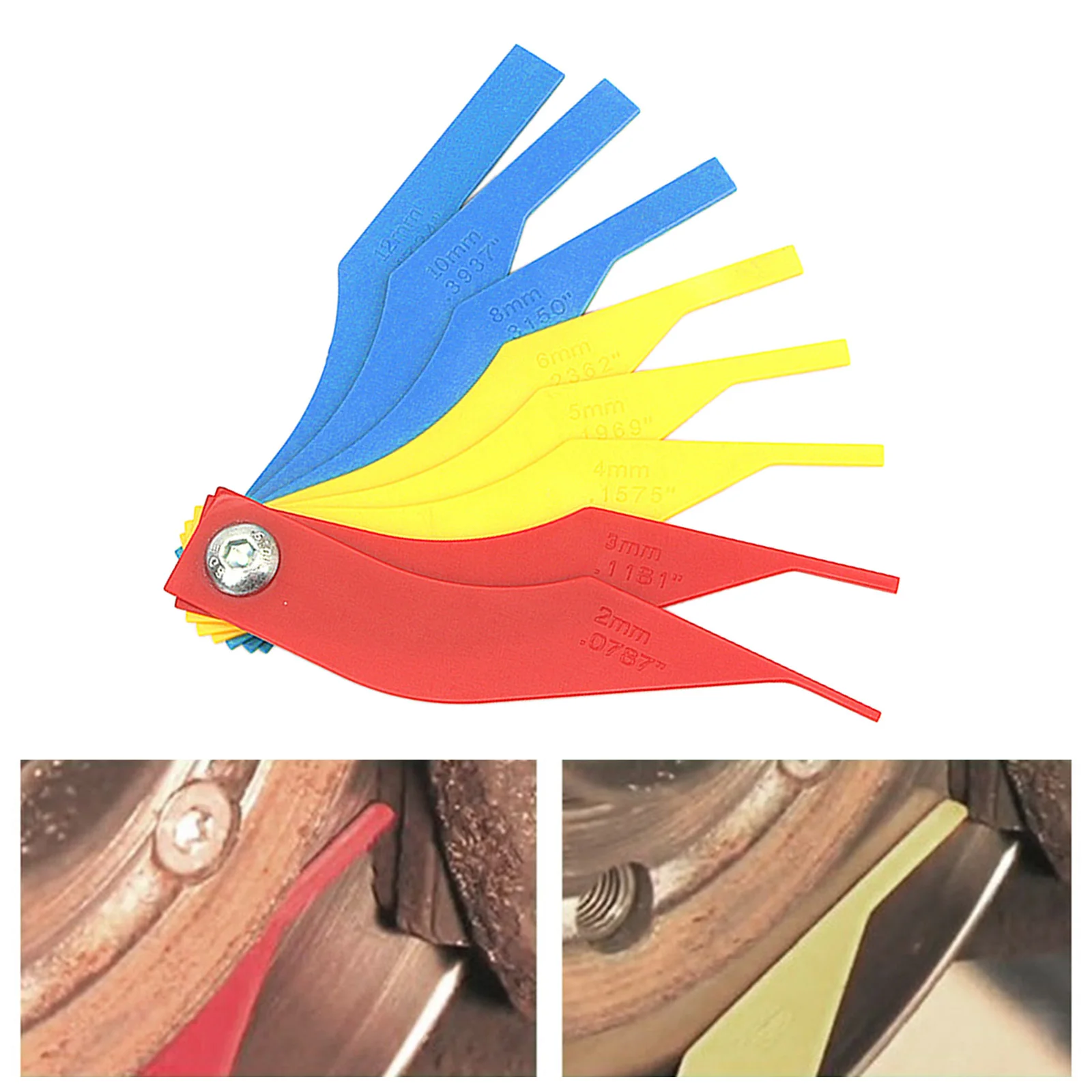 8 Pieces Car Automotive Brake Pad Measure Tool Brake Lining Thickness Gauge Constructions 8 Pieces Car Automotive Brake Pad Measure Tool Brake Lining Thickness Gauge Constructions