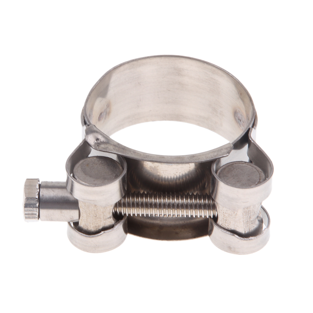 Universal 32mm - 55mm Duty Stainless Steel Motorcycle Exhaust Banjo Clamp For Slip-On Type Motorcycle Muffler Silencer