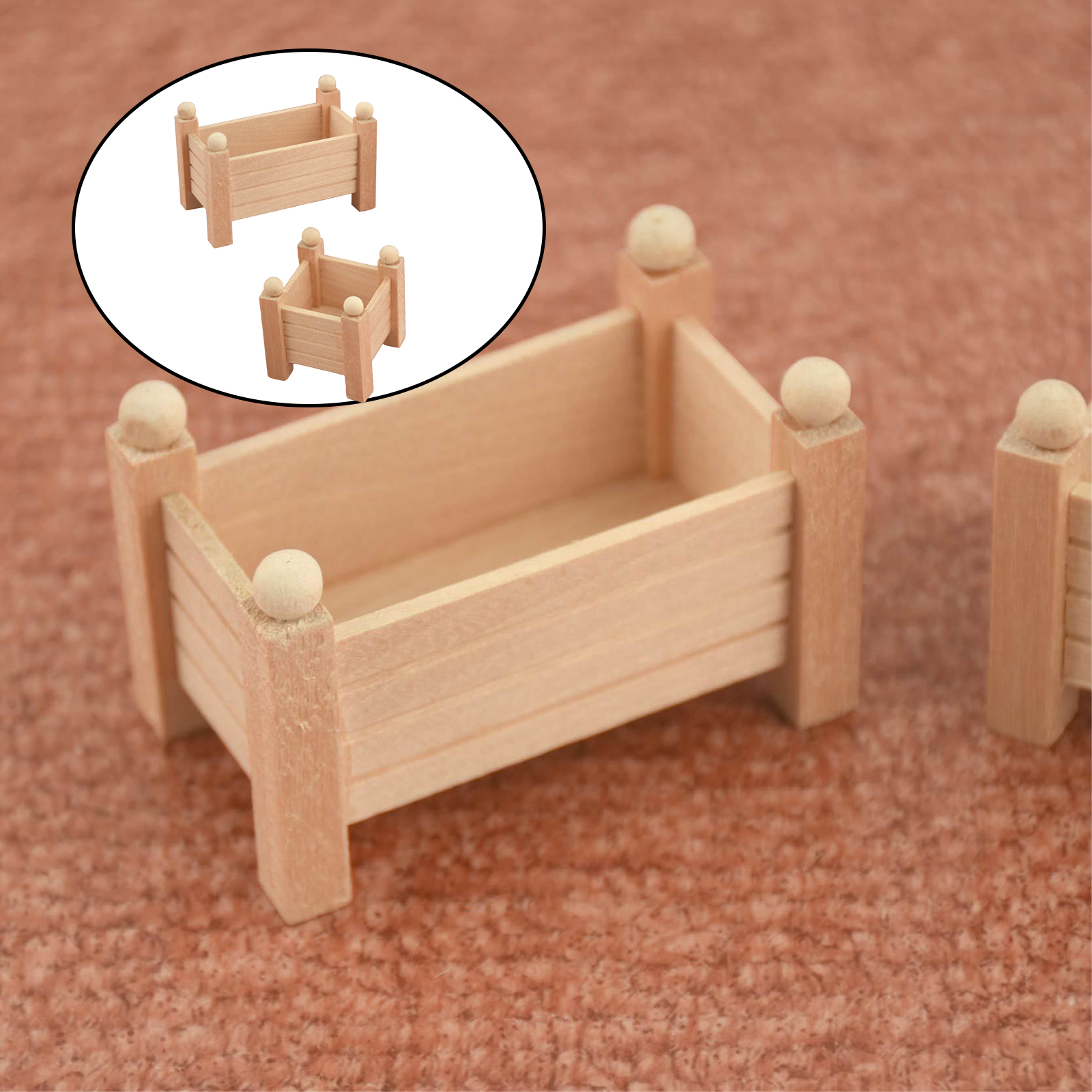 1:12 Miniature Wood Flower Stands Shelf Dollhouse Furniture Accessories