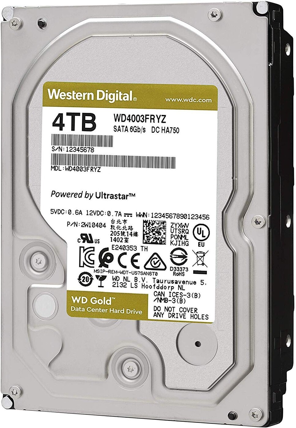 Жесткий диск WD Gold SATA-III 4 TB (WD4003FRYZ) | AliExpress