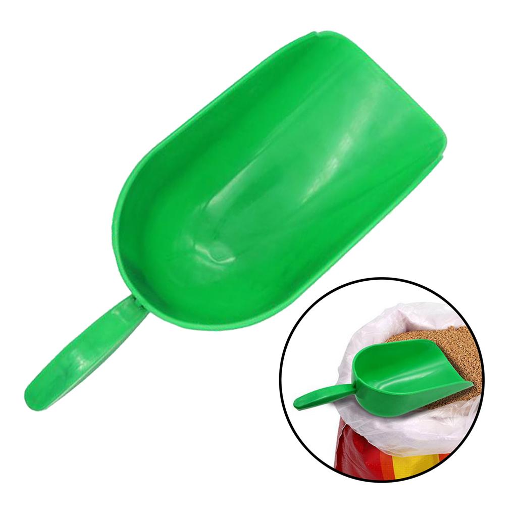 Bright Hot Green Plastic Dog Food  Hand Shovel Measurement Lines 1 Cup Size