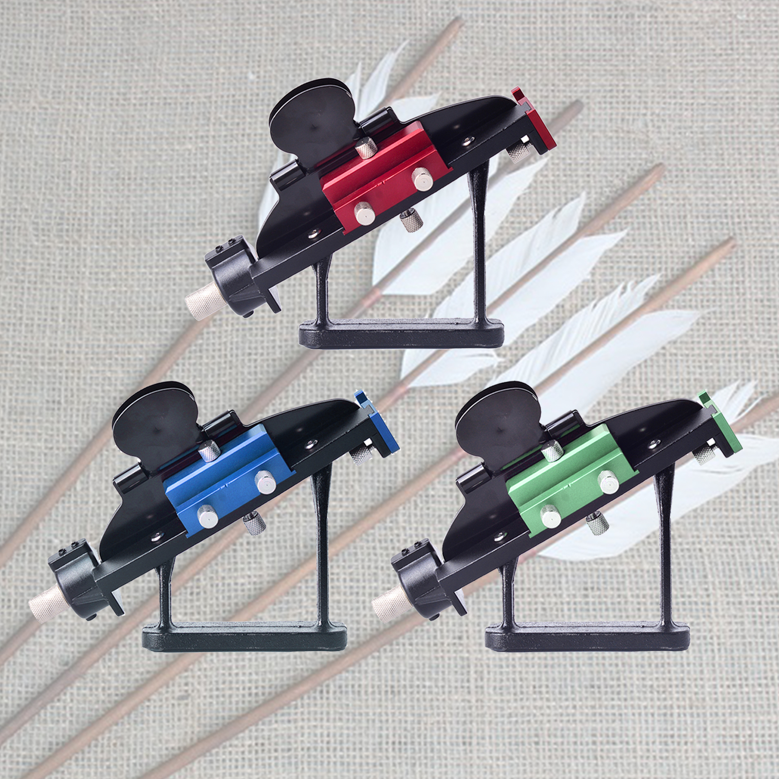 Arrow Feather Stick Make Archery Alloy Adjustable Fletching Jig Bonding Tool for Hunting Shooting Bow Targeting Accessories
