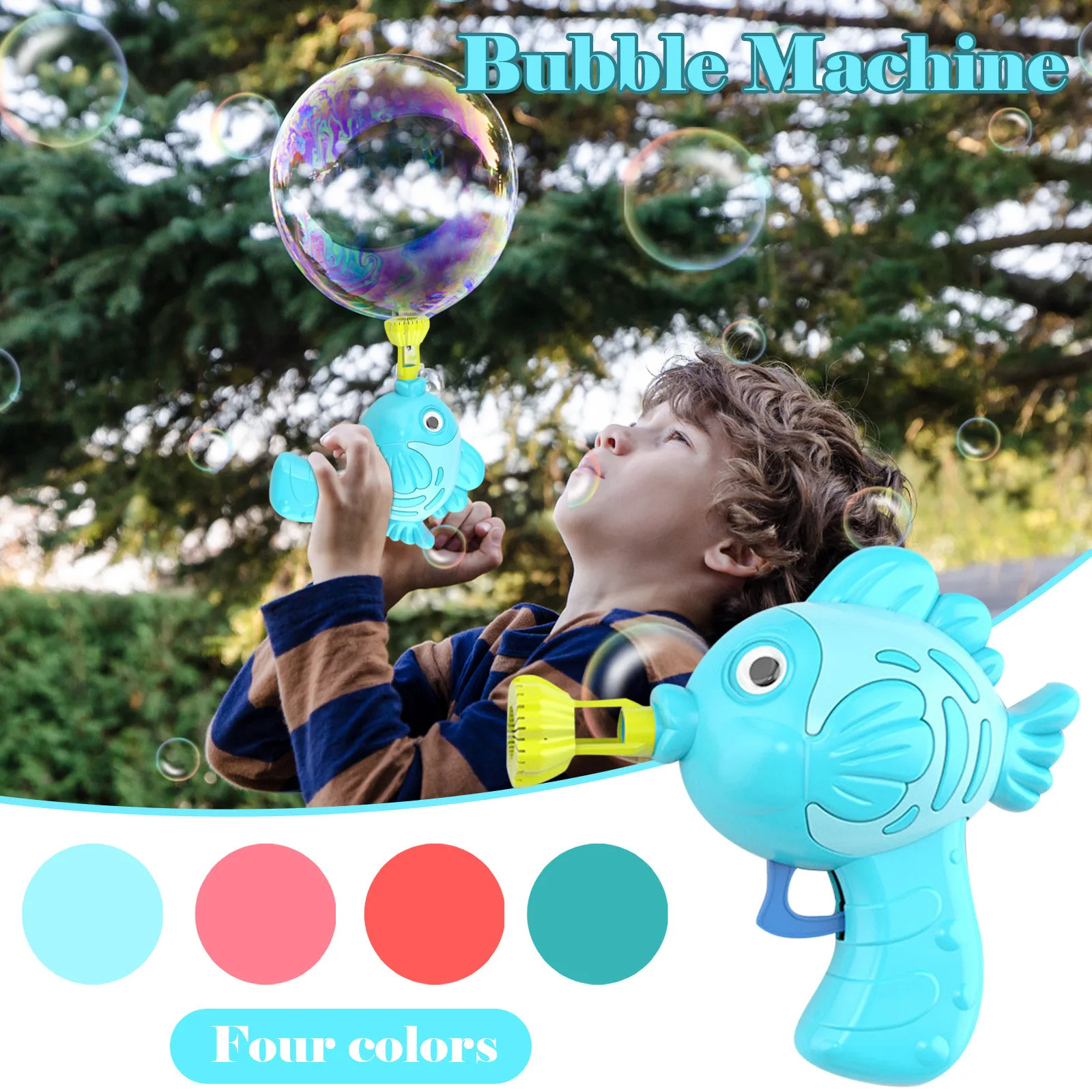 Mini Fish Bubble Machine Let's Blow Bubbles Brand New Free Postage 