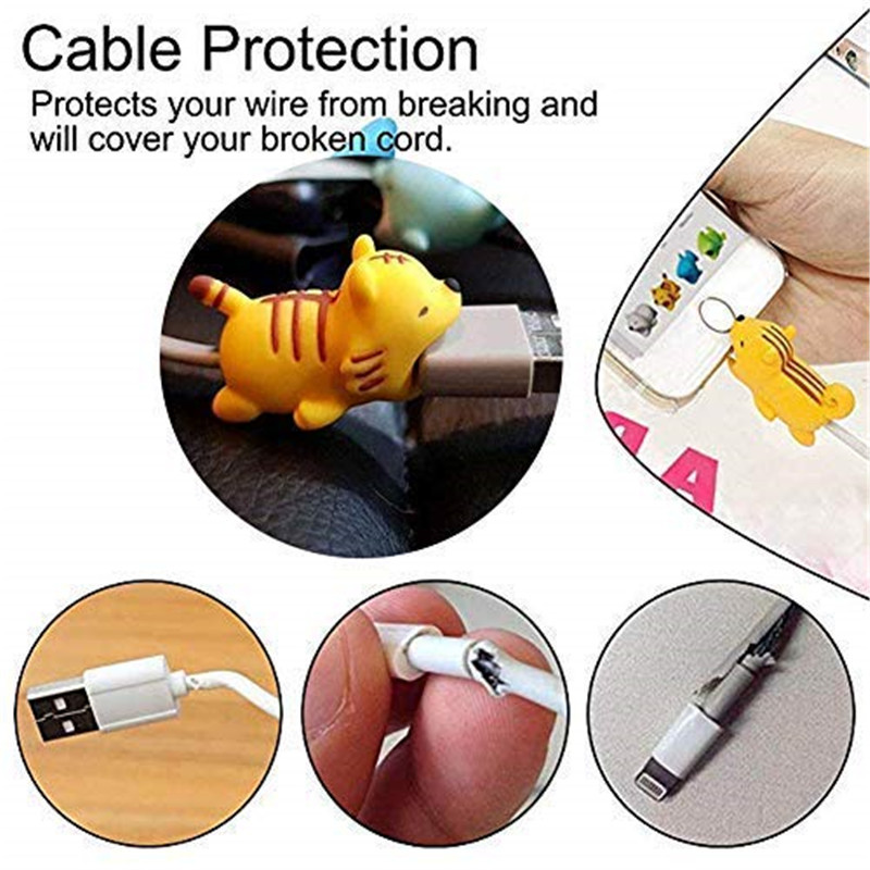 Bonito Bite Cartoon Animal Cable Protector, Proteção