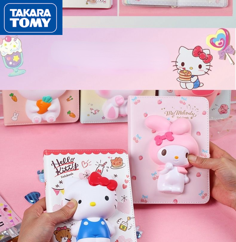 Bonito dos Desenhos Bloco de Notas Takara Tomy Animados Kitty Descompressão Notebook Criativo Mão Ledger Olá 4 High Quality Brinquedos e hobbies