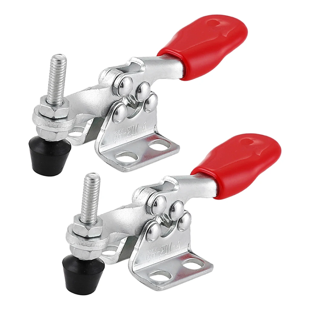 2pcs Horizontal Toggle Clamp Quick-Release Toggle Clamps Set Woodworking Fix Clip Tool for Carpentry Hand Tools