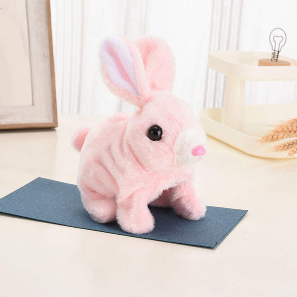 Battery Operated Rabbit Toy, Flurfy Plush Bunny Robot for Gift Bedtime Kids Girls Boys