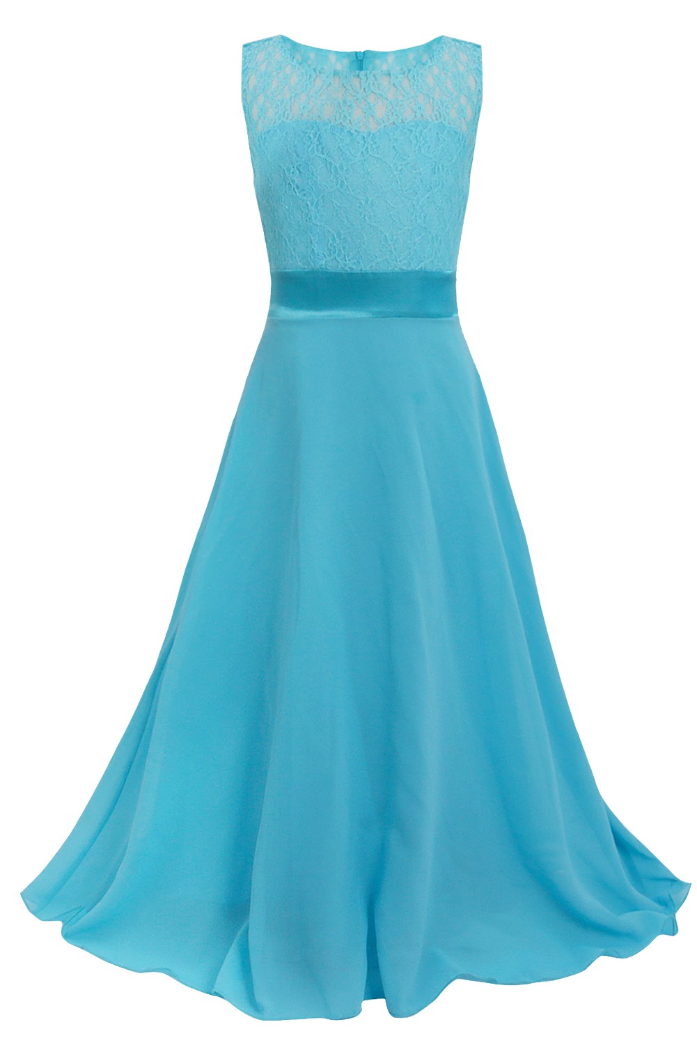 Kid Elegante Brautjungfer Blume Mädchen Kleider Für Mädchen Abend Party Hochzeit Kleid Teenager Kinder Lange Prinzessin Kleid 4-14 jahr – Detail 21