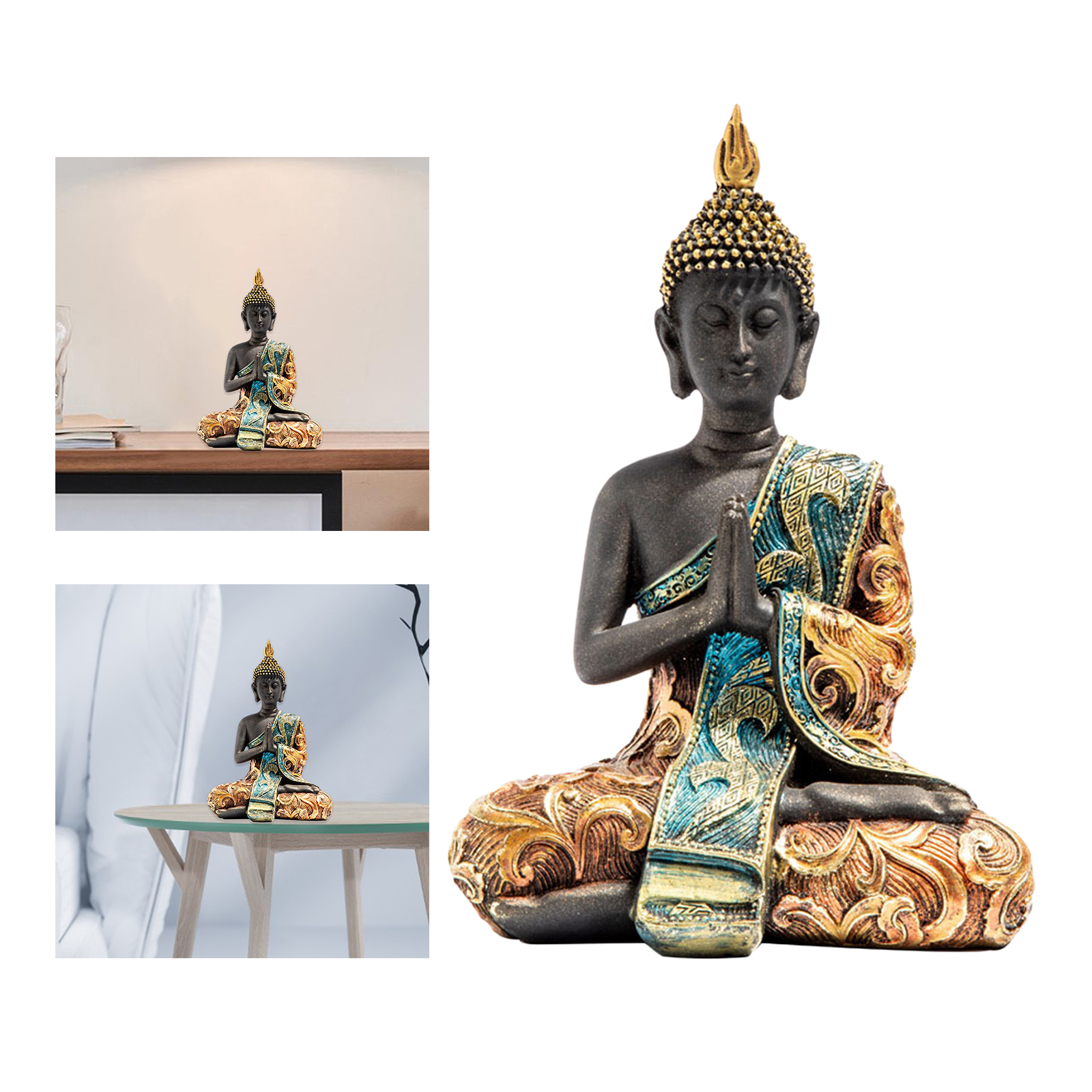 Decorative Buddha Statue Hindu Figurine Sculpture Living Room Decor Craft