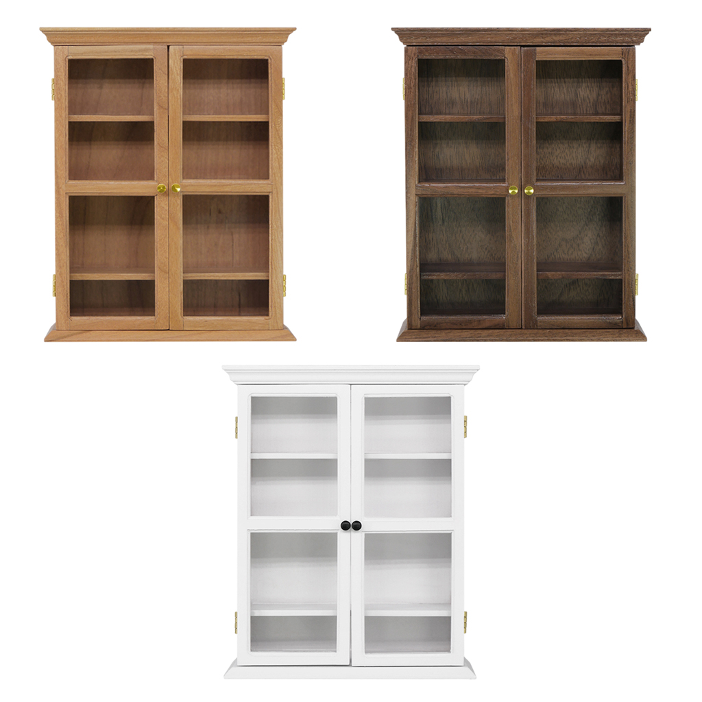 1/6 Scale Miniature Dollhouse Furniture Display Cabinet Model Storage Case Display Case Decoration Toys for Kids