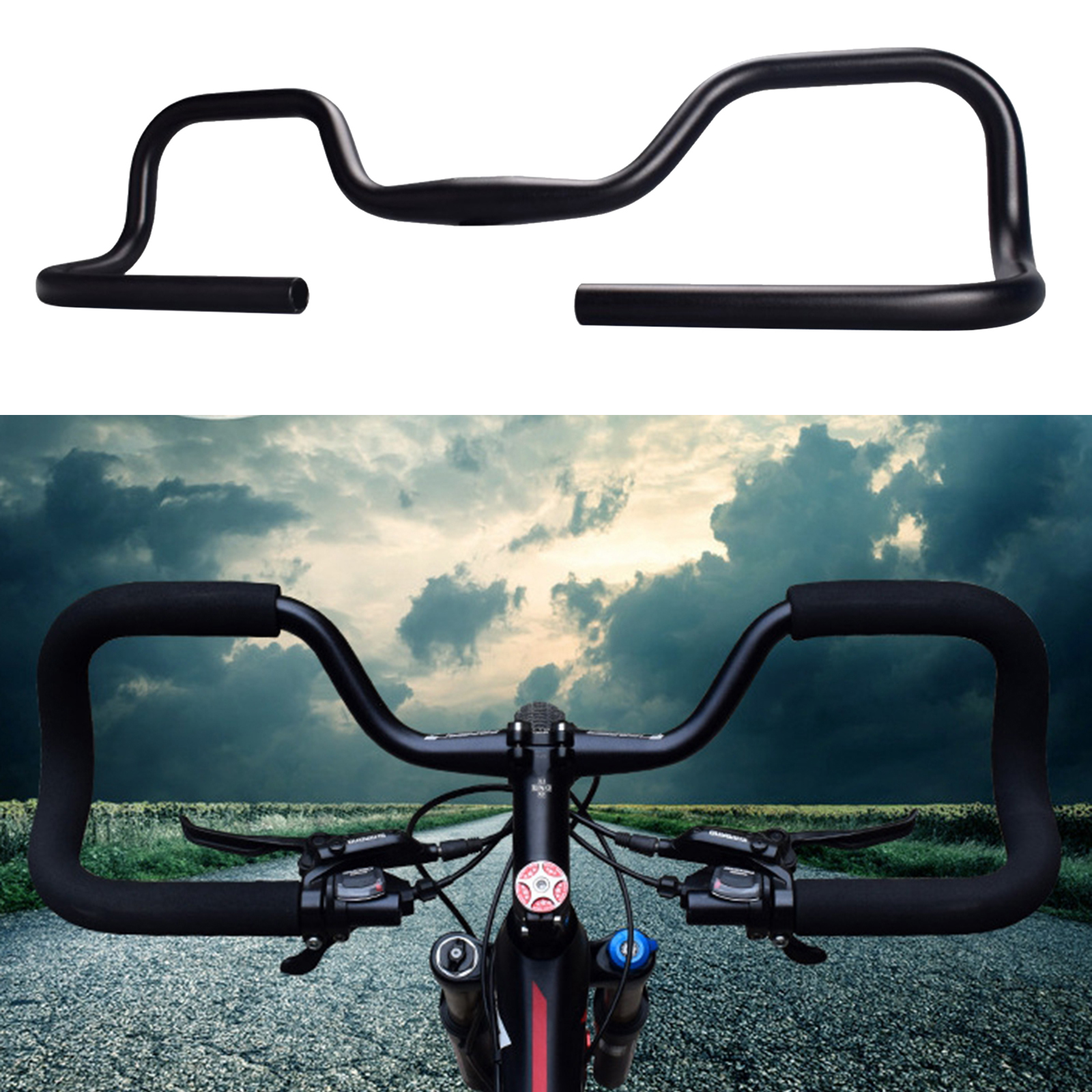 Mountain Bikes Handlebar Bicycles Handlebar 31.8mm Aluminum Alloy Bicycle Accessories Black