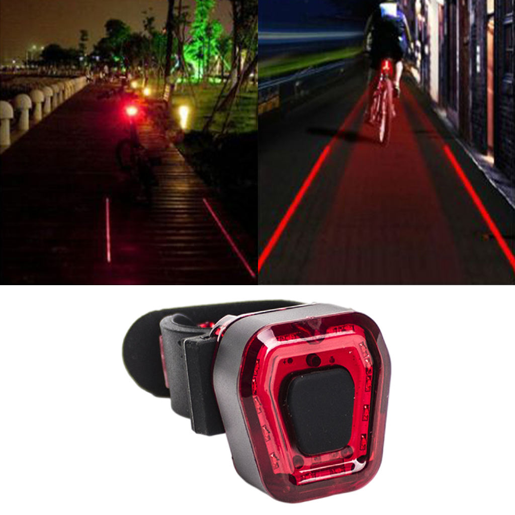 Bike Light Rechargeable IPX4 Waterproof 5 Modes Warning Lamp