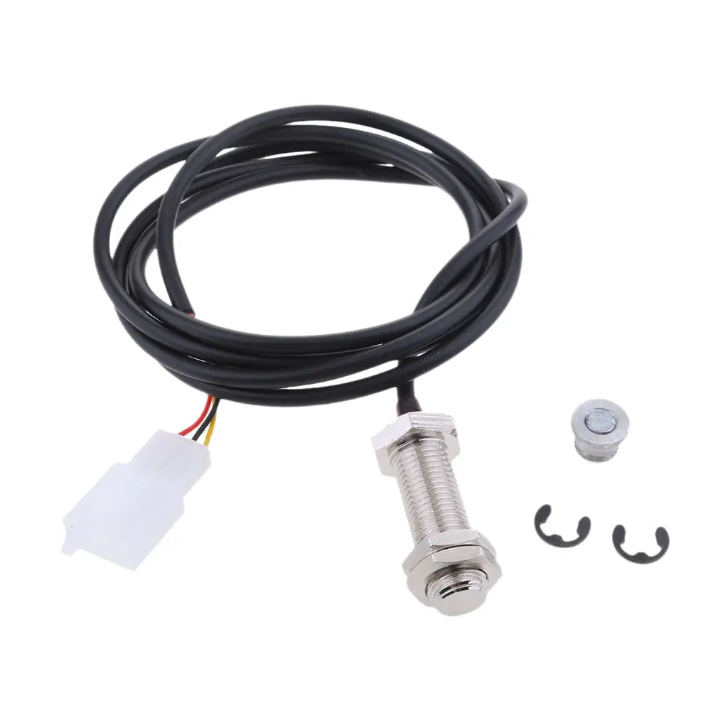 Digital ATV Odometer Sensor Cable Magnets for Motorcycle Speedometer Black