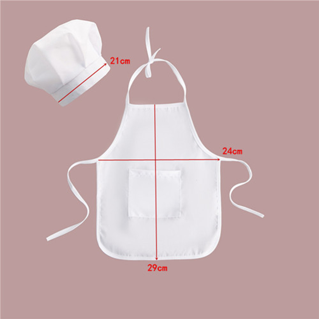 Breathable Soft Cotton Baby Infant Newborn Photography Prop Boys Girls Chef Apron Hat Cook Outfits Costume for Kids Baby Suit
