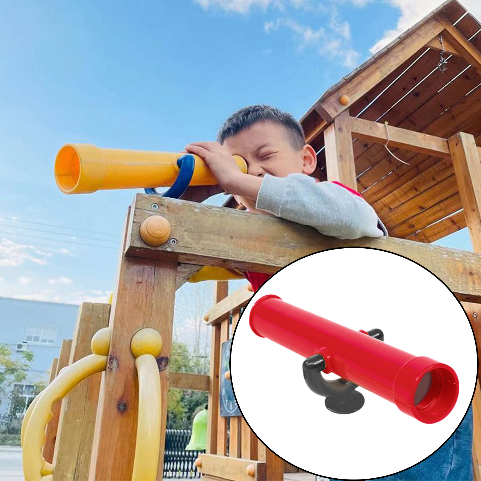 Kids Playground Monocular Pretend Toy Playhouse Playset Swing Set Replacement Parts Accs for Kids Children Ages 3+