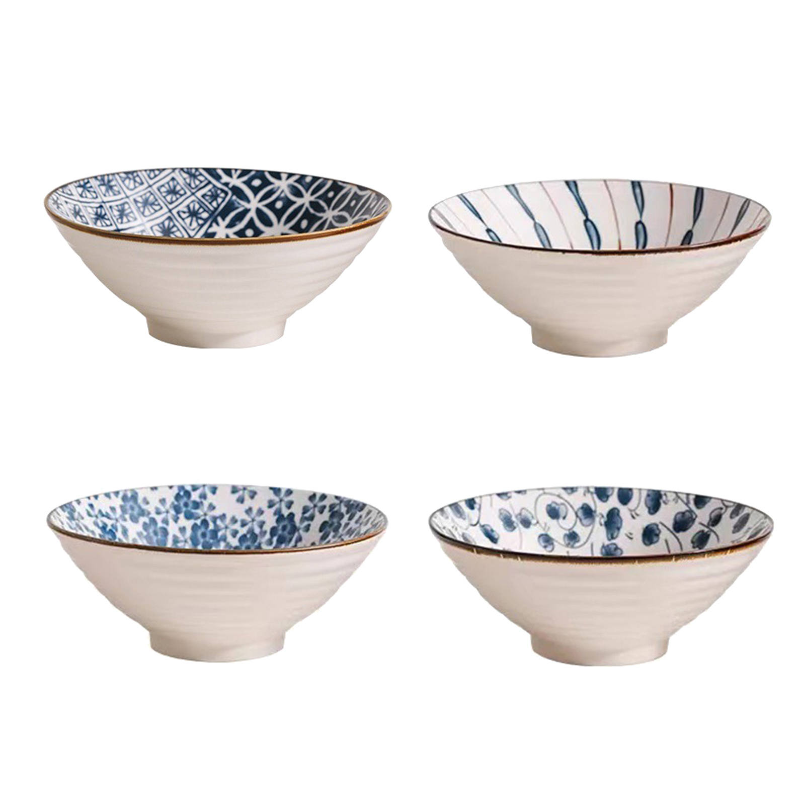 Ceramic Ramen Bowl, Japanese Udon Noodle Bowl Large Bowl for Soup, Soba, Pho, Reactive Glaze