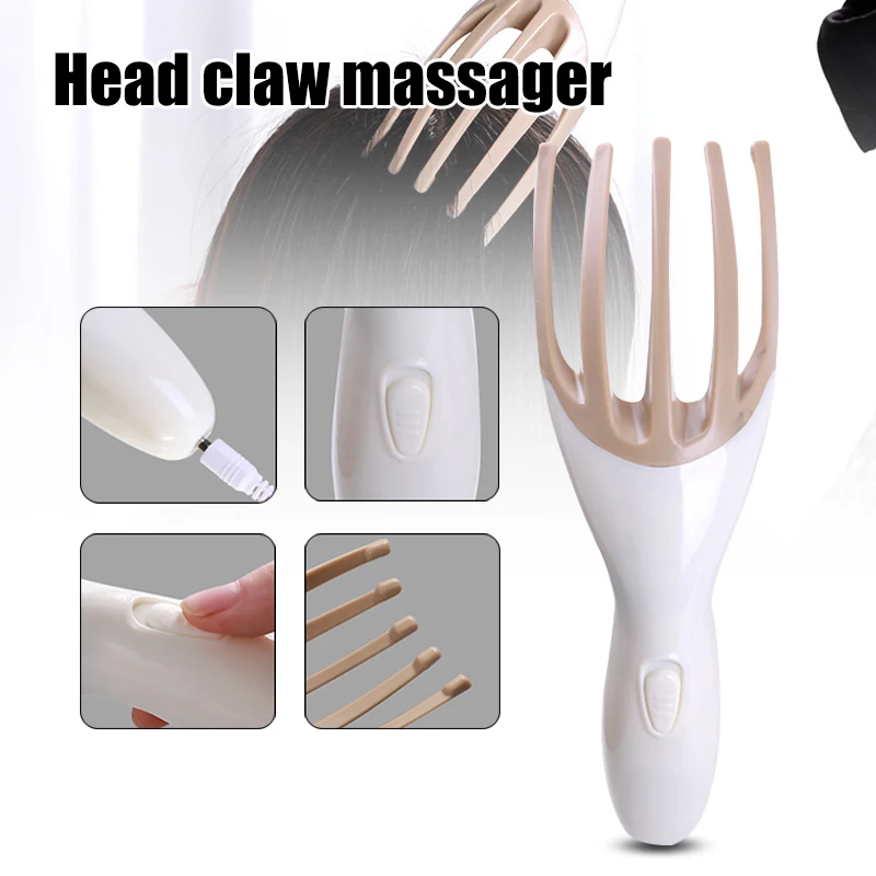 massageador de cabeça elétrica de cinco pontas cabeça garra cabeça do couro cabeludo corpo inteiro massageador de couro cabeludo elétrico massagem relaxamento
