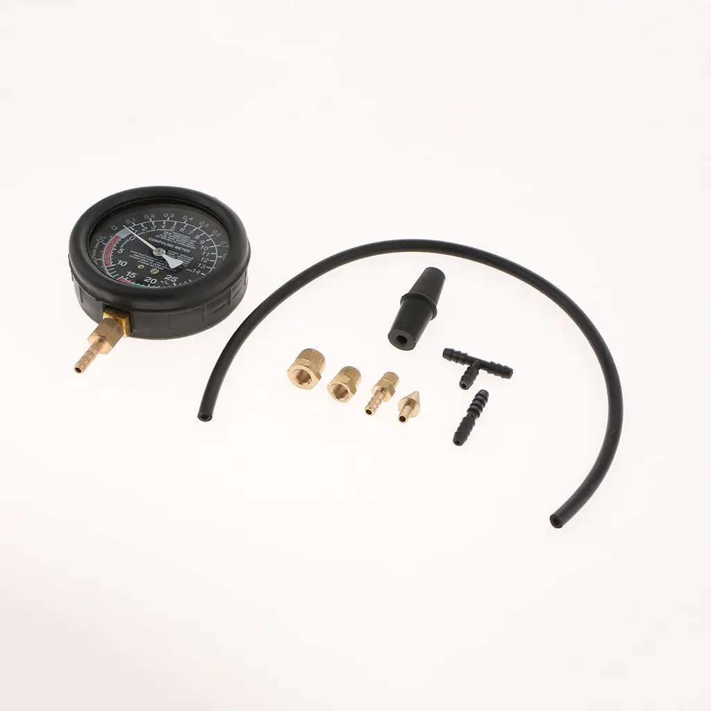 1 Set Fuel Vacuum Pump Pressure Tester Gauge Kit Carburettor Valve with Box Car Auto Repair Tools Kit