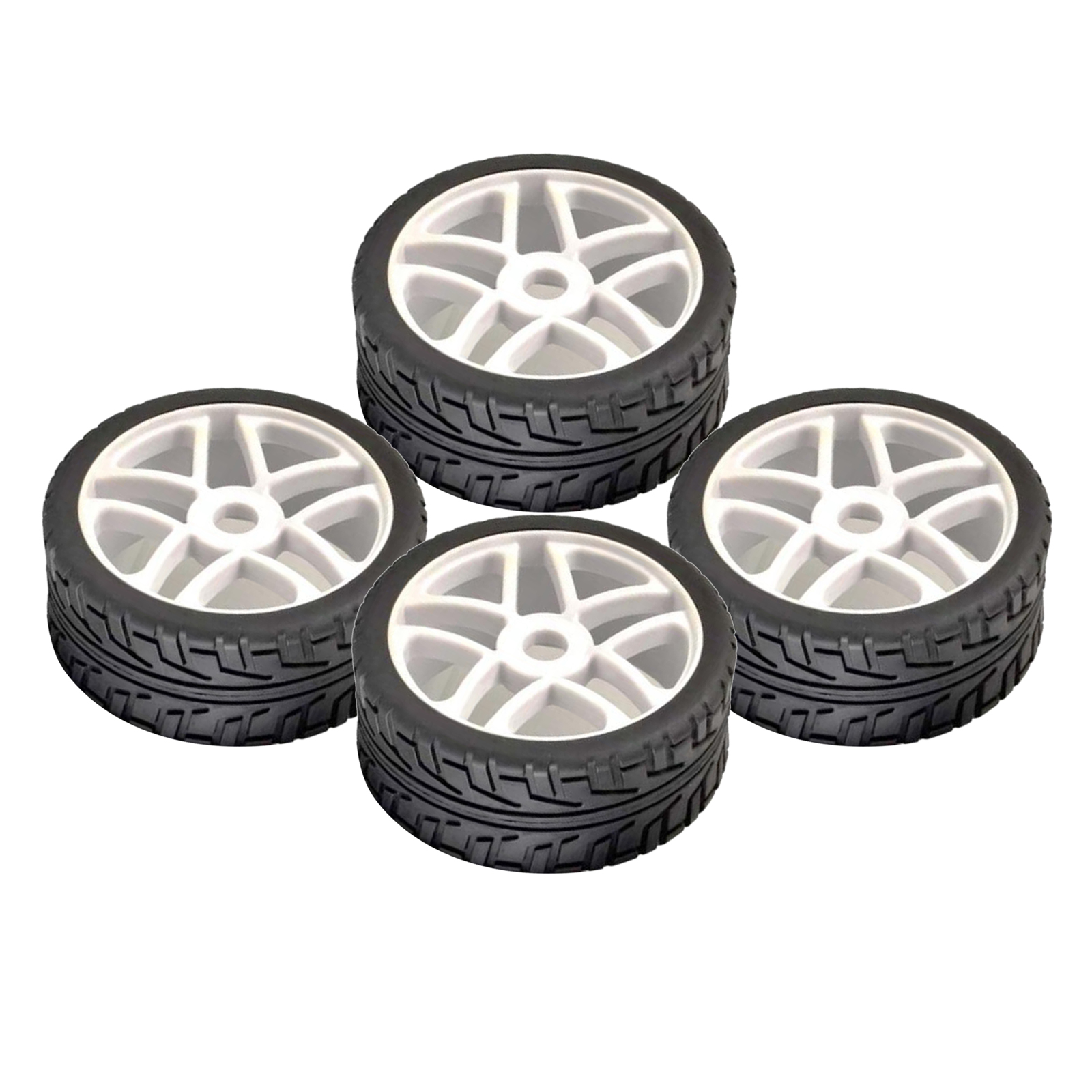 4x 1:8 RC Short Course Rubber Tire for HSP HoBao Model DIY Accessories